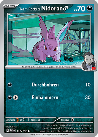 117/182 Team Rockets Nidoran (M) (Common)